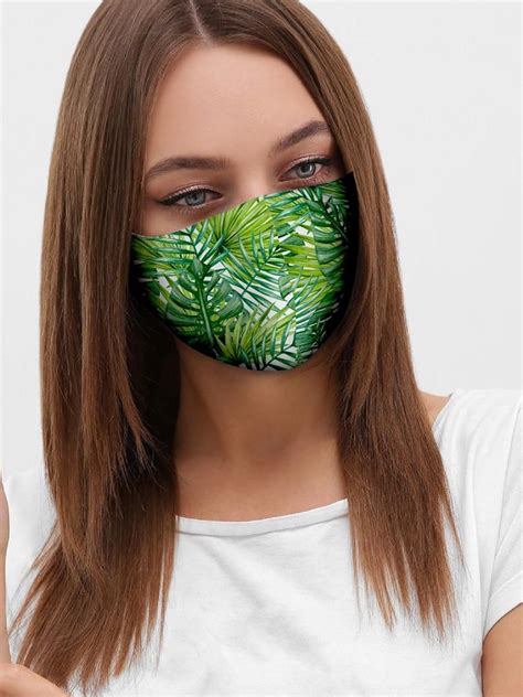 Cotton Tropical Face Mask Washable 3 Layer Face Mask For Etsy In 2020