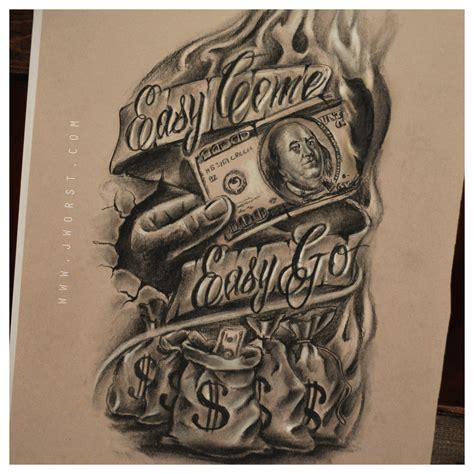 Well, the different types of money tattoo designs will shock you. Money Tattoo Drawing at GetDrawings | Free download