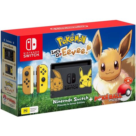 Nintendo Switch Pokemon Let S Go Console Eevee Edition Poke Ball Plus Big W