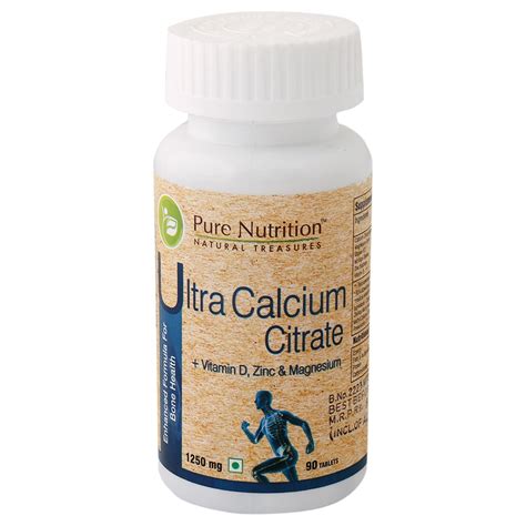 pure nutrition ultra calcium citrate tablet 90 tablets