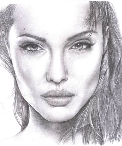 Angelina Jolie By Silclov Celebrity Art Drawings Celebrity Drawings