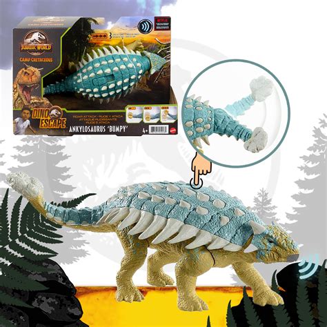 Jurassic World Roar Attack Ankylosaurus Verde Mattel Mattel Cracken