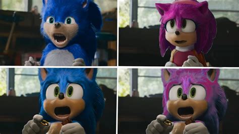 Sonic The Hedgehog Movie Sonic Vs Amy Uh Meow All Designs Compilation