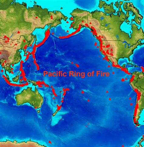 Ocean Volcanoes Map Wayne Baisey