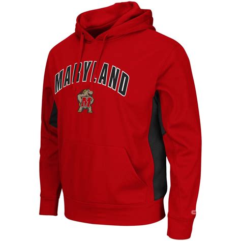 Colosseum Maryland Terrapins Red Training Day Pullover Hoodie