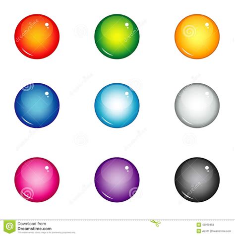 Balls Interface Buttons Stock Vector Image Of Green