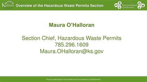 PPT Bureau Of Waste Management Hazardous Waste Permits Section