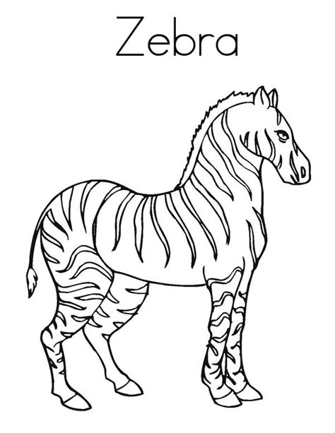 Zebra coloring pages for kids. Strong Zebra Coloring Page - Download & Print Online ...