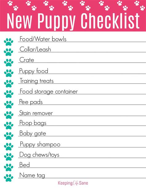 Do puppy proof your house or apartment before you bring your puppy home. New Puppy Checklist with FREE printable - Keeping Life Sane