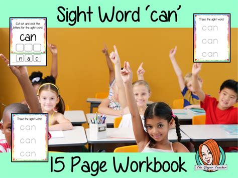 Sight Word ‘can 15 Page Workbook Teaching Resources