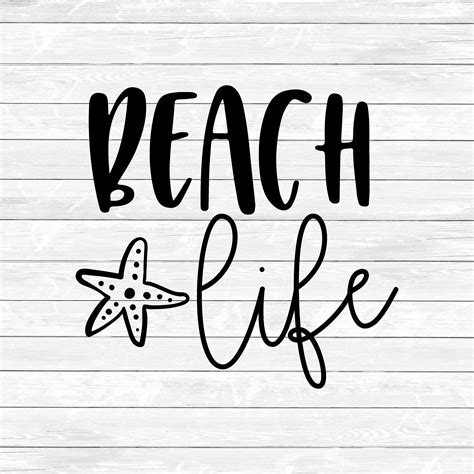 Beach Life Svg Beach Svg Hand Lettered Vacation Svg Vacay Etsy