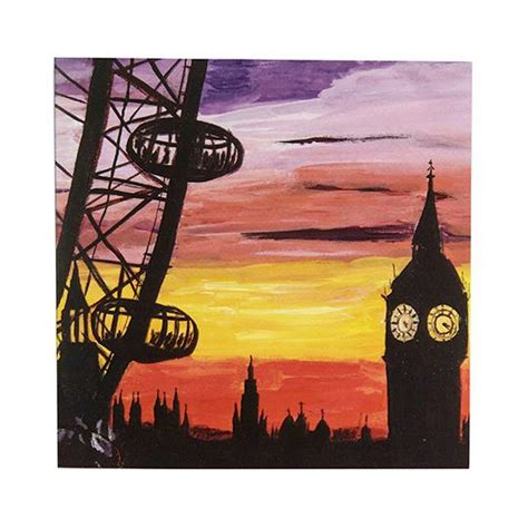 London Greeting Card By Jwesty Designlondon Eye Sunset Big Ben Print