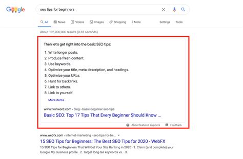 Types Of Featured Snippets With Examples And Ranking Tips