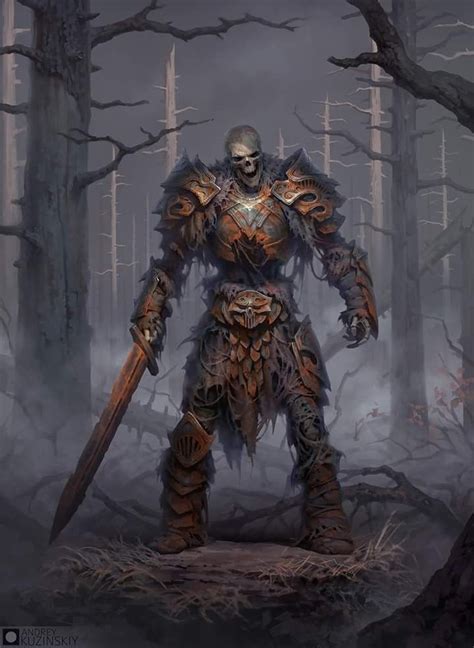 Armored Skeleton Dand Pathfinder Fantasy Monster Fantasy Art Fantasy