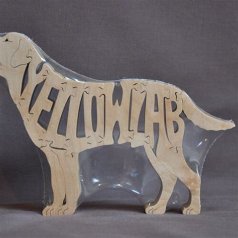 Labrador Dog Puzzle Wooden Toy Hand Cut With Scroll Saw Etsy