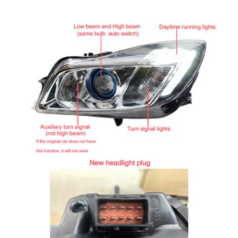 Headlight Assembly For Buick Regal 2011 2013 Hid Projector Led Drl