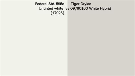 Federal Std C Untinted White Vs Tiger Drylac White