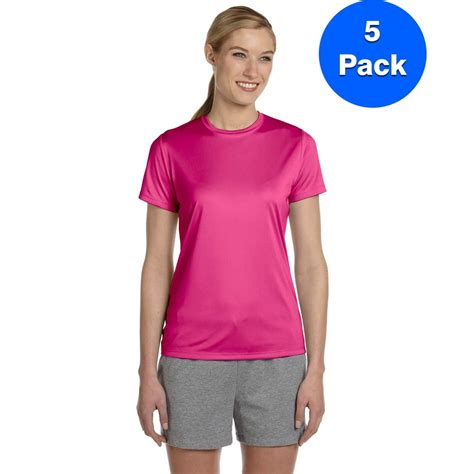 Hanes Womens 4 Oz Cool Dri T Shirt 4830 5 Pack