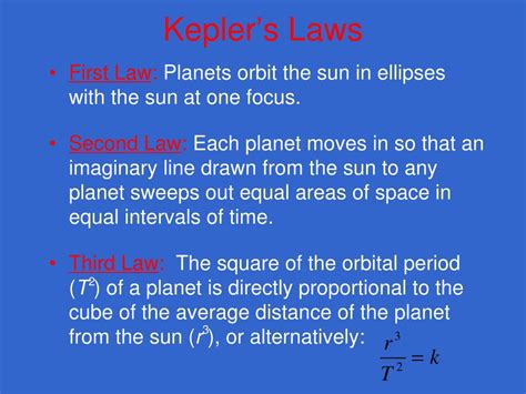 Ppt Kepler S Laws And Satellite Motion Powerpoint Presentation Id