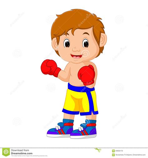 Kid Boxing Stock Vector Illustration Of Fighter Cute