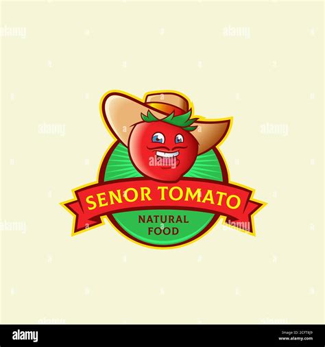 Senor Tomato Abstract Vector Sign Symbol Or Logo Template Funny