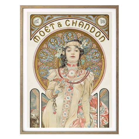 Poster Mucha Moët And Chandon Dry Imperial Panorama Wall Artfr