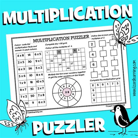 Multiplication Puzzler Lizard Learning