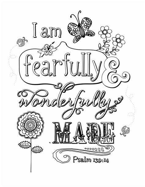 Psalm139 Sketch Coloring Page