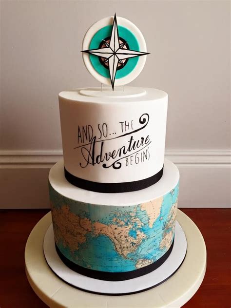 Baby Shower And The Adventure Begins Cake Travel Cake Graduation