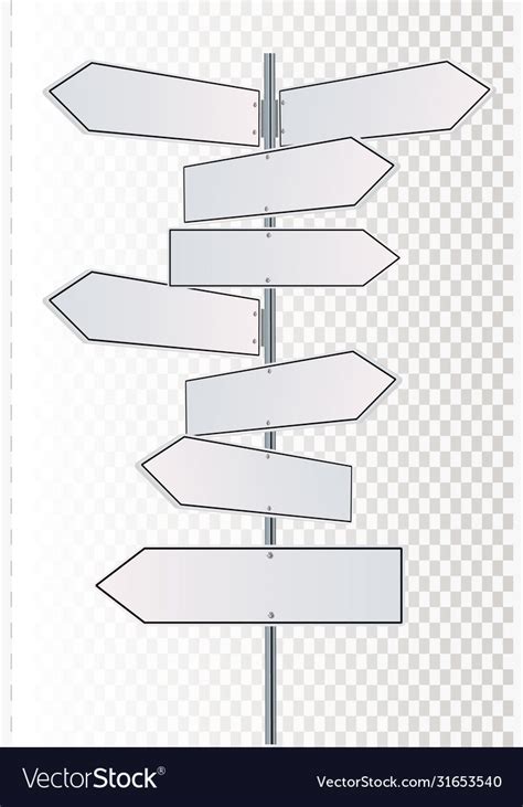 Direction Road Signs Arrows On Blue Sky Royalty Free Vector