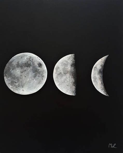 Original Framed Moon Phase Painting 8x10 Inch Acrylic Etsy Moon