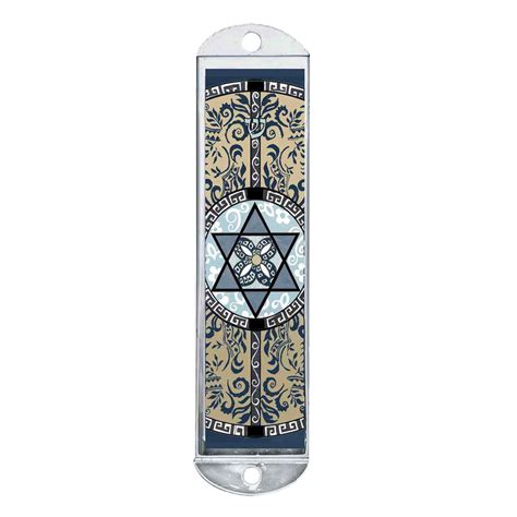 Jewish Star Car Mezuzah With Travelers Prayer