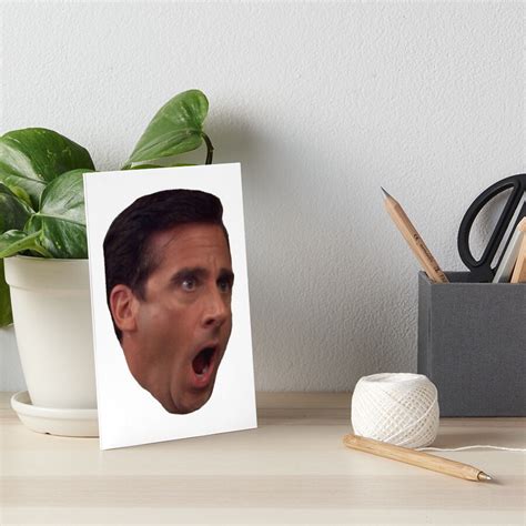 Michael Scott Nooo Large Face The Office Art Board Print For Sale