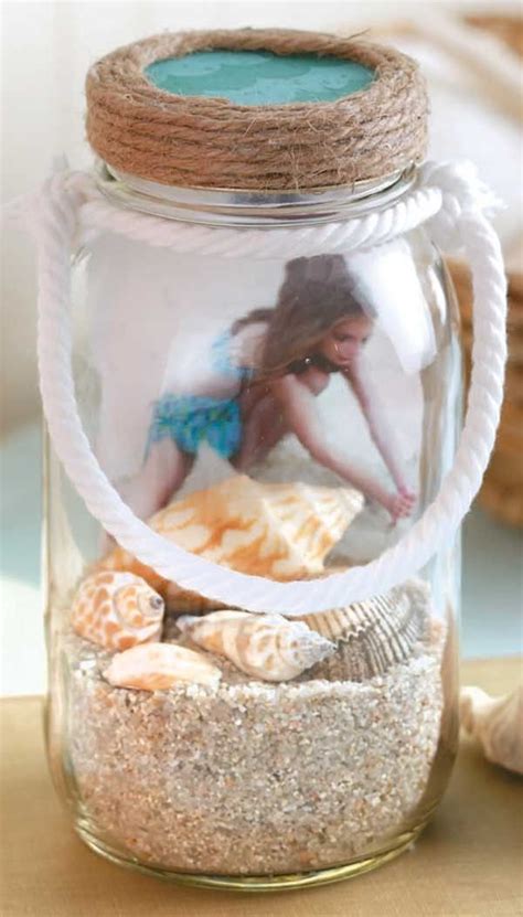 Diy Mason Jar Crafts Beach Memory Jars Kitchen Storage