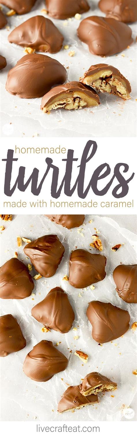 Turtle candies are a chocolate shop classic. How To Make Homemade Chocolate Turtles | Soft caramels ...