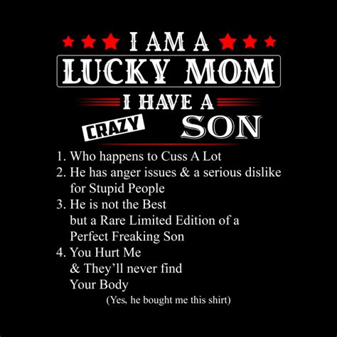 I Am A Lucky Mom I Have A Crazy Son I Am A Lucky Mom I Have A Crazy Son Mask Teepublic
