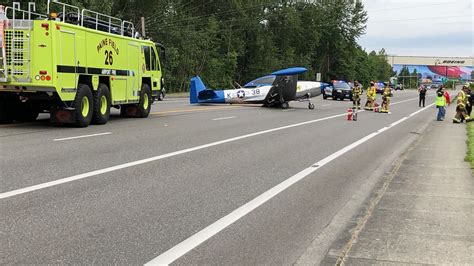 Small Plane Crash Lands On Everett Road