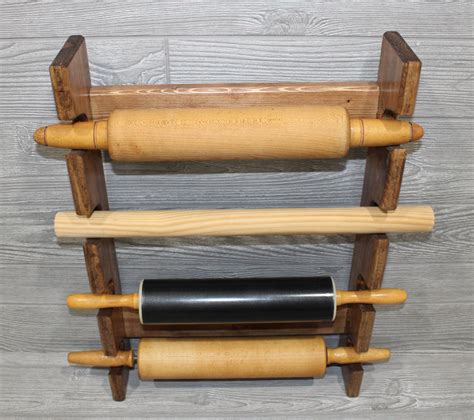 Rolling Pin Rack With Four Slots Provincial Four Pin Rack Etsy