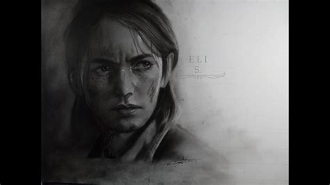 L The Last Of Us 2 L Ellie L Time Lapse Drawing L Youtube