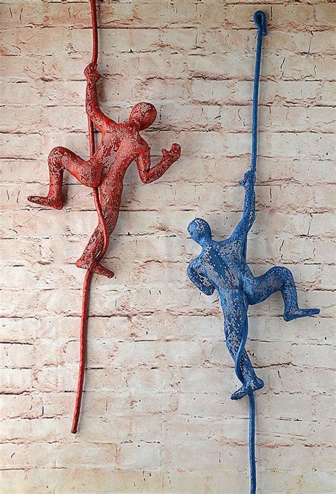 Choose your favorite rope climbing designs and purchase them as wall art, home decor, phone cases, tote bags, and more! Climbing man on rope - wire mesh sculpture - home décor ...