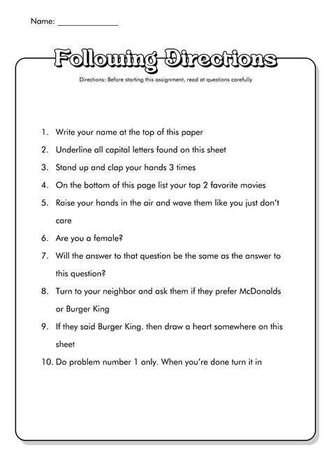 15 Best Images Of Following Directions First Grade Worksheets Ordinal