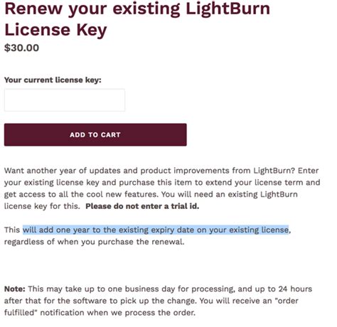 LB License Key Order Where Is My Updated Key I Ordered LightBurn