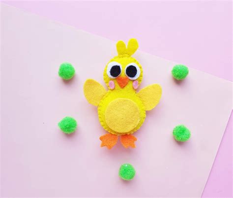 Felt Easter Chick Easy Sewing Project With Free Printable Template