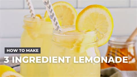 How To Make Healthy 3 Ingredient Lemonade Youtube