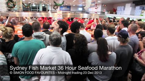 Sydney Fish Market 36 Hour Seafood Marathon Midnight Shopping Crowd