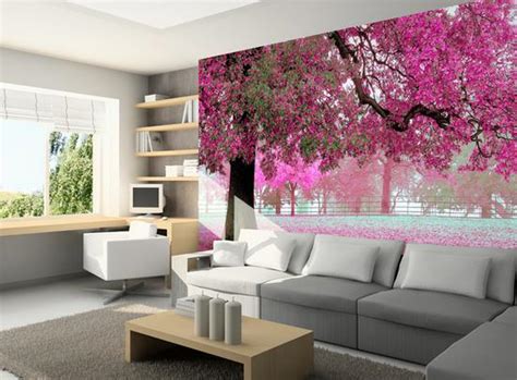 3d Photo Wallpaper 3d Wall Murals Wallpaper Purple Cherry