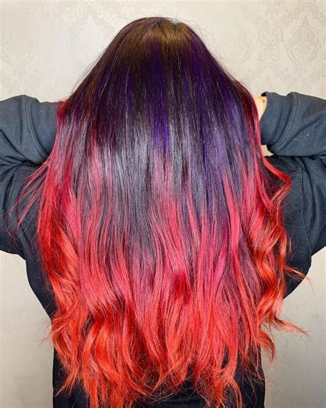 23 Hottest Red Purple Hair Colors Balayage Ombres And Highlights