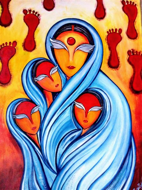 Mother Daughter Art Illustration Paintings