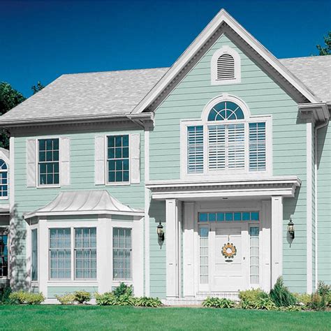 Glidden HEP Exterior Paint and Primer, Opal Silk Green / Green, 1