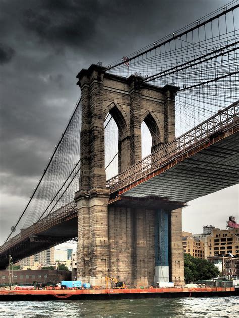 Brooklyn Bridge Under Construction Photograph By Megan Crandlemire